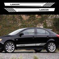 ’；【‘； Stickers For Mitsubishi Lancer 10 3 9 Car Door Side Skirt Stripes Decoration Stickers Vinyl Reflective Decals Car Accessories