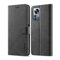 Xiaomi 12T Pro 12 Pro Lite Premium Wallet Case Retro Soft PU Leather Calf Pattern With Card Slot Buckle Flip Cover Casing