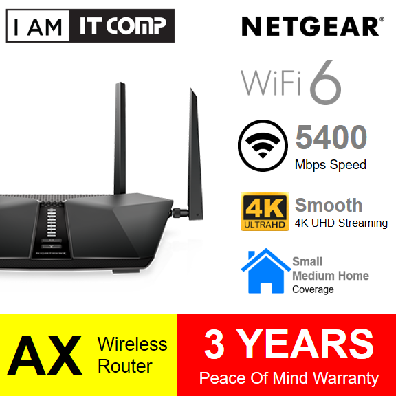 NETGEAR NightHawk AX5400 RAX50 6-Stream WiFi 6 Router (RAX50-100EUS ...