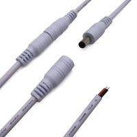 สายเสียบสายไฟคอนเนคเตอร์ตัวเมียตัวผู้22AWG 2.1X5.5Mm สำหรับกล้องวงจรปิดกล้องวีดีโอความปลอดภัย12V ปลั๊กอะแดปเตอร์สายพ่วง