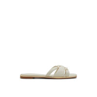 ALDO YESENIA FLAT SANDALS - WHITE