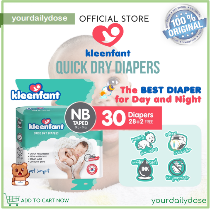 Kleenfant Diaper For Baby Taped Pants Newborn Diapers Lazada Ph