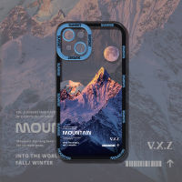 Sunset Snow Mountain เคสโทรศัพท์โปร่งใสสำหรับ iPhone 14 13 12 11 Pro Max X XR XS 7 8 Plus Luxury Soft Silicon กันกระแทกฝาครอบ Clear Shell