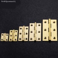 ▩№ 2pcs Brass Hinges w/screws 4/6 Holes Golden Decor Cabinet 1/1.5/2/2.5 inch Door/Furniture Wood Jewelry Box Wine Case Cabinet