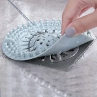 【cw】 1xBathroom Hair Sink Filter Anti-odor Clogging Floor Drain Strainer Stopper Silicone Anti-hair Cover ！