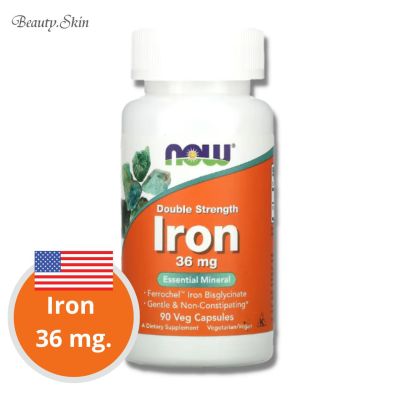 [Exp2025] Now Foods Iron Double Strength 36 mg 90 Veg Capsules