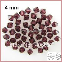 Free Shipping! 720pcs/Lot   Chinese Top Quality 4mm Amethyst Crystal Bicone Beads Beads