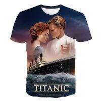 2023 New Arrival Titanic Pattern Short Sleeve Leonardo DiCaprio T-shirt Boy Girl Kids 3D Printed Streetwear Cool Men Women Tops