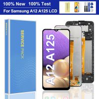 6.5"Original For Samsung Galaxy A12 A125 LCD Display with frame Touch Screen Digitizer Replacemen For SM-A125F A125F/DS Display Projector Screens