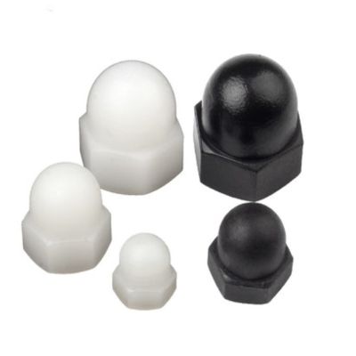 10-50PCS M3 M4 M5 M6 M8 m10 m12 Black And White Nylon Nut Plastic Cap Nuts Decorative Acorn Nut Nails Screws Fasteners