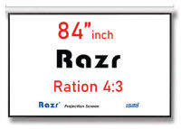 Razr Projector Wall Screen 84 นิ้ว 4:3 จอโปรเจคเตอร์ จอแขวนมือดึง (128 x 171 cm) จอม้วนเก็บอัตโนมัติ