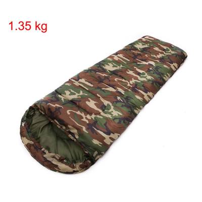 High Quality Cotton Camping Sleeping bag 15~5degree Envelope Style Army Military camouflage sleeping bags Outdoor Sports XA278D