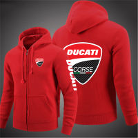 Autumn New Mens Hoodie Ducati Logo Printed Hoodie Pullover Casual Harajuku Sweatshirt Trend Jacket Men Clothing Zipper Hoodie