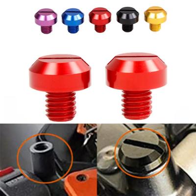 2Pcs Rearview Mirror Mount Replacement Motorcycle M8 M10 Rear View Mirror Hole Plugs Screw for Suzuki/Honda/for Yamaha/Kawasaki Mirrors