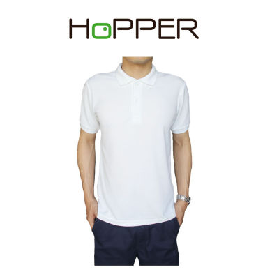 เสื้อโปโลชาย Hopper ทรงตรง เสื้อสุภาพ เสื้อแขนสั้น