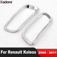 สำหรับ Renault Koleos 2008 2009 2010 2011โครเมี่ยมฝาครอบไฟตัดหมอกด้านหลังตัดไฟตัดหมอกกรอบไฟแต่งแต่งรถชุดไฟหน้าอุปกรณ์เสริม