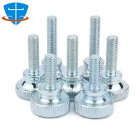 Blue Zinc M3 M4 M5 M6 M8 GB834 DIN464 Knurl High Step Hand Tighten Thumb Screw Curtain Wall Glass Lock Big Head Adjustment Bolts