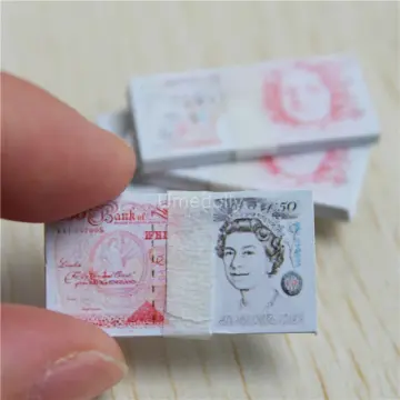 1/6 Miniature Cash Items Mini Dolls Money Dollars Euro British Pound  Banknotes Model Toys For Barbie Doll House Ob11 Accessories