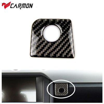 ❄✼ Carmon Interior Carbon Fiber Car Storage Box Panel Trim Stickers Covers Car Styling For Ford Mustang 2015-2019 Accessories
