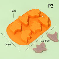 แม่พิมพ์ซิลิโคนรูปฟักทองหมวกผีกะโหลกน้ำแข็งฮาโลวีนแม่พิมพ์ถาดอบขนมบิสกิตเค้กแม่พิมพ์อบขนม