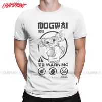 Mens Tshirt Gremlins Mogwai Rules Vintage Pure Cotton Tee Shirt Gizmo 80S Movie T Shirt Clothes 100% cotton T-shirt