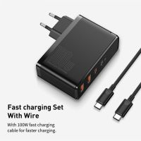 CSR2471 100W ครับ 1ชิ้น 2C + 2U 4.0 3.0 USB USB Type C ปลั๊ก EU/US ชาร์จเร็ว ที่ชาร์จโทรศัพท์ Pd ชาร์จเร็ว ที่ชาร์จ Gan