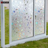 New Abstract Design window stickers 3D Crystal Stone Static Cling UV Anti Privacy Decal Sunscreen Window Vinyl Film length 100cm