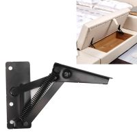 Folding Spring Hinge 80 Degrees Shear Hinge Cold Rolled Steel Foldable Upturned Support Hinge for Cabinet Doors Bed Sofa