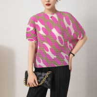 Printed New Womens Loose Pleated T-Shirt