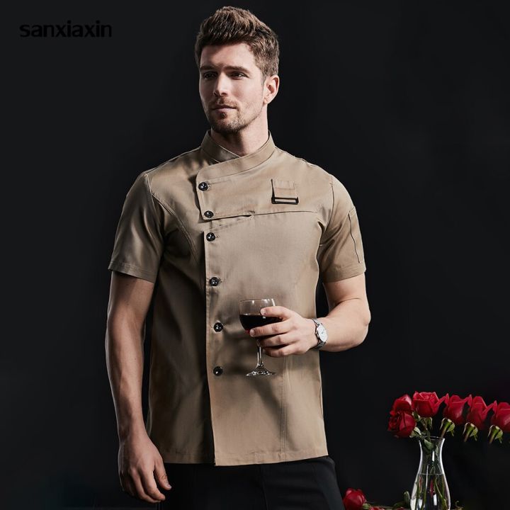 Spring Chef Uniform Restaurant Women's Kitchen Jacket Hotel Mens Cook  Clothing Bakery Cafe Waiter And Bartender Work Shirt - Food Service -  AliExpress