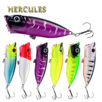 Hercules 6PCS Popper for Fishing Lure Set Goods 7cm 12g Hook Russia 3D Eyes Wobbler Artificial Plastic Hard Bait Fishing Tackle