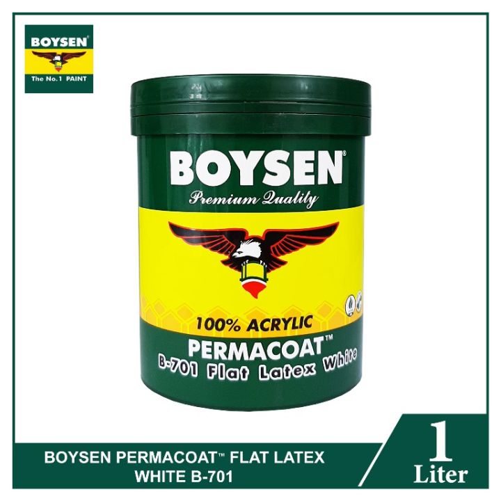 ☞Boysen Permacoat Flat Latex White 1L B-701♬ | Lazada PH