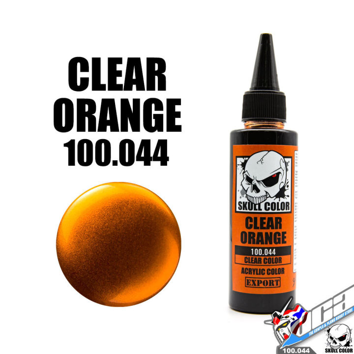 SKULL COLOR 100.044 CLEAR ORANGE ACRYLIC COLOR 60ML CLEAR COLOR สีอะครีลิกสำหรับพลาสติก โมเดล VCA GUNDAM