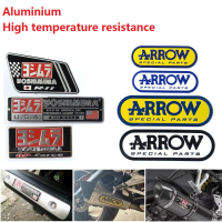 &amp;gt;2023 March 25 Items Motorcycle Exhaust s Decal Ticker Aluminum 3D Heat-resistant Decals Sticker for Yoshimura. Two Brother Arrow Decal.