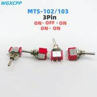 1/5 PCSToggle SwitchesMTS-102/103Red3Pin6MM2A/250V5A/120VON-OFF-ONON-OFFDPDT Power Switch ButtonRocker Switches