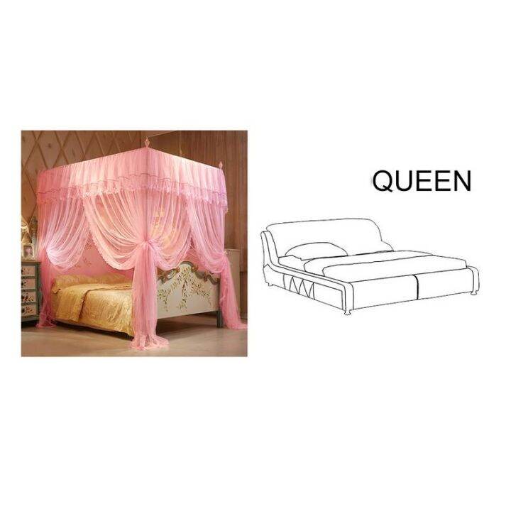 1-5x2-m-mosquito-net-pink-bed-canopy-princess-queen-mosquito-bedding-net-bed-tent-four-corners-floor-length-curtain