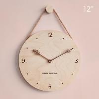 Wooden Wall Clock Nordic Wall Clock Modern Design Digital Clocks Home Living Room Wall Decorative Clocks Christmas Gift ?พร้อมส่ง?ส่งจากร้าน Malcolm Store กรุงเทพฯ