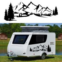 RV Motorhome Side Body Sticker DIY Mountain Tree Decal Sticker Decoration for Car Caravan Trailer