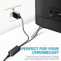 ไมโคร USB พาวเวอร์ RJ45 100ตัวแปลง Mbps สำหรับ Chromecast/ไฟทีวีสติ๊กการ์ดเน็ตเวิร์กอุปกรณ์เสริมตัวแปลงอีเธอร์เน็ตโทรทัศน์