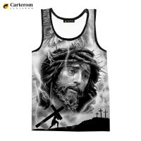 hot【DT】 Digital Printing Christ Fashion Shirts Men Oversized Singlets Sleeveless Tees