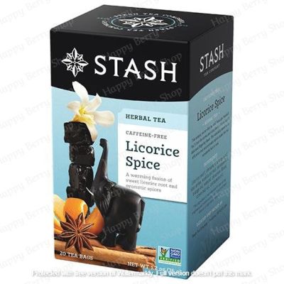Premium for U📌ชาสมุนไพรไม่มีคาเฟอีน STASH Licorice Spice 1 กล่อง 20 ซอง ชารสแปลกใหม่ นำเข้าจากอเมริกา📌