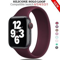 fgjdfgrh Silicone Solo Loop Strap for Apple Watch 7 Band 45mm 41mm 44mm 40mm iWatch bands 38 42 bracelet watchband for series 7 6 5 4 3