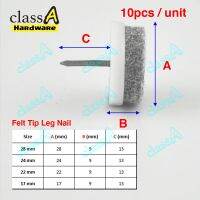 ClassAHW Leg Nail Felt Tip Chair Furniture Desk Sofa Leg Foot Nail Protector Pad Paku Kaki Kerusi Sofa