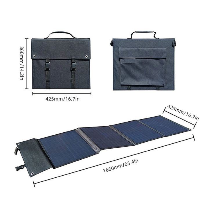 กระเป๋าพับแผงโซลาร์เซลล์ขนาด100w-ขายดีที่สุดที่ชาร์จพลังงานแสงอาทิตย์แบบพกพาเอาท์พุท-usb-dc-แบบคู่