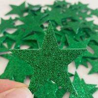 Xmas Tree ตกแต่ง Star สีเขียว Glitter Foam Self-Adhesive สติกเกอร์คริสต์มาสปาร์ตี้เครื่องประดับหน้าแรก Scrapbooking DIY Toys