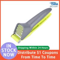 （HOT NEW） Crusher PresserGarlic กดกระเทียม Mincer Chopper Slicer Grater Squeezer พร้อม Handlehousehold ขายส่ง