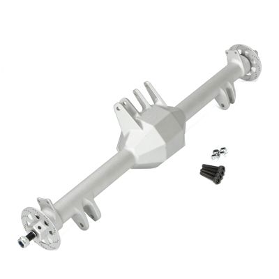 CNC Metal Rear Axle Housing for 1/10 Losi Baja Rey 4WD Desert Off-Road Truck Upgrade Replacement Silver