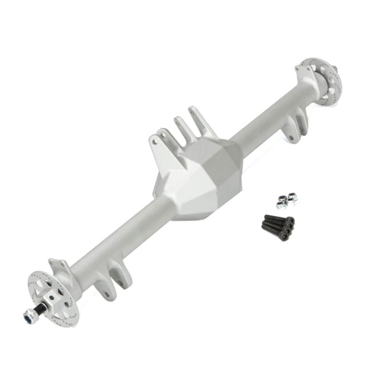 cnc-metal-rear-axle-housing-for-1-10-losi-baja-rey-4wd-desert-off-road-truck-upgrade-replacement-silver