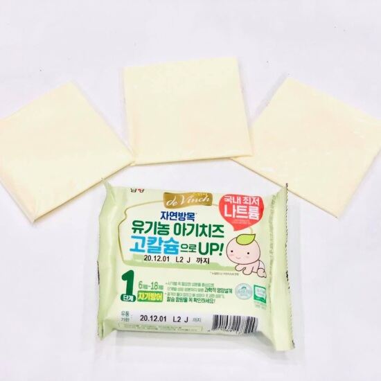 Phô mai tách muối hữu cơ de vinch hàn quốc 6m+ cho bé ăn dặm. date 8 2022 - ảnh sản phẩm 3