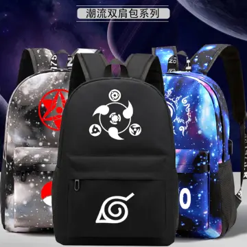 MXBC Anime Naruto Backpack School Bag Three-Piece Men's and